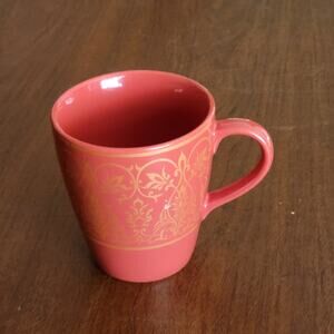 Peet’s Coffee & Tea Coffee Mug Red Gold